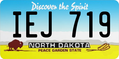 ND license plate IEJ719