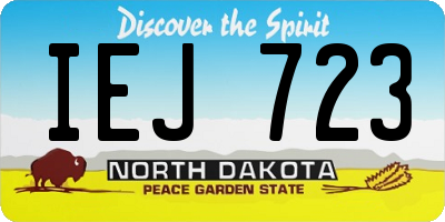 ND license plate IEJ723