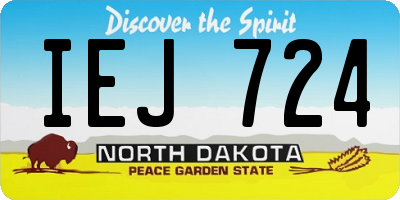 ND license plate IEJ724