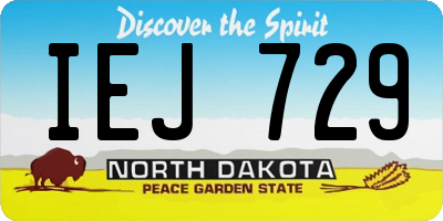 ND license plate IEJ729