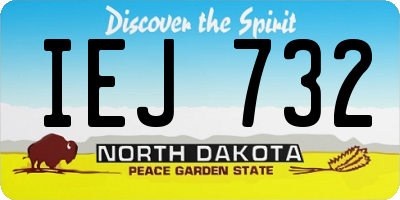 ND license plate IEJ732