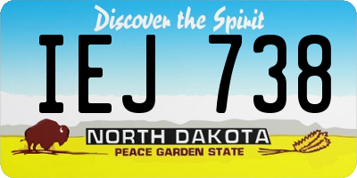 ND license plate IEJ738
