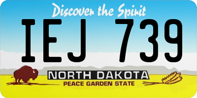 ND license plate IEJ739