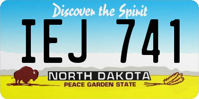 ND license plate IEJ741