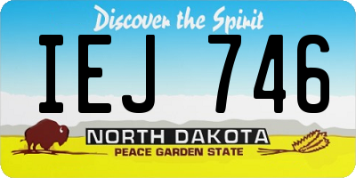 ND license plate IEJ746