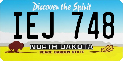 ND license plate IEJ748