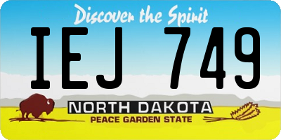 ND license plate IEJ749
