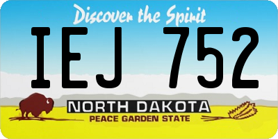 ND license plate IEJ752