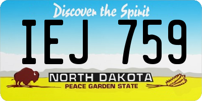 ND license plate IEJ759