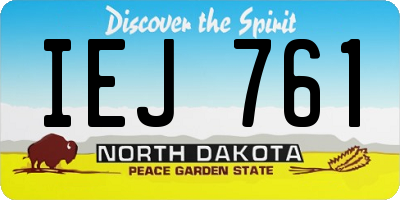 ND license plate IEJ761