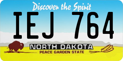 ND license plate IEJ764