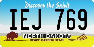 ND license plate IEJ769