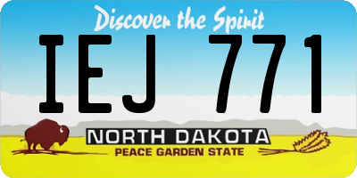 ND license plate IEJ771
