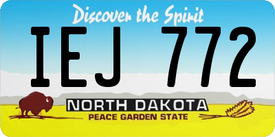 ND license plate IEJ772