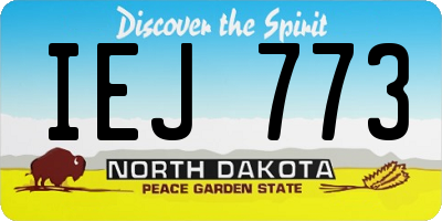 ND license plate IEJ773