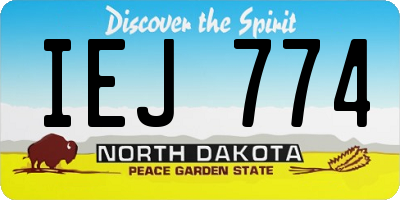 ND license plate IEJ774