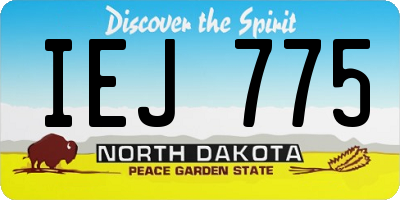 ND license plate IEJ775