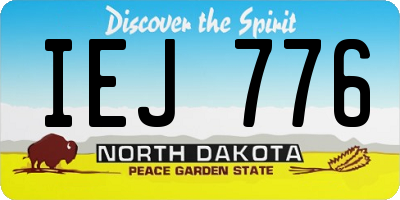 ND license plate IEJ776