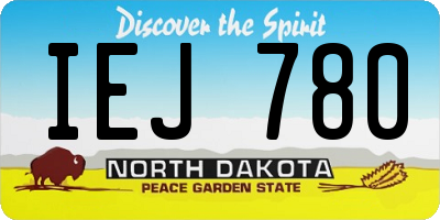 ND license plate IEJ780