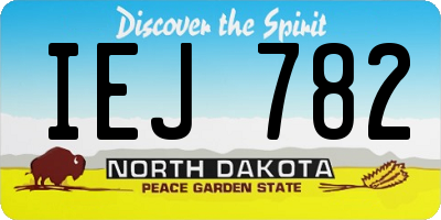 ND license plate IEJ782