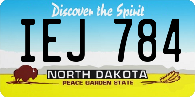 ND license plate IEJ784