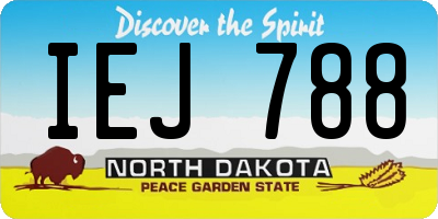 ND license plate IEJ788