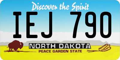 ND license plate IEJ790