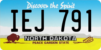 ND license plate IEJ791