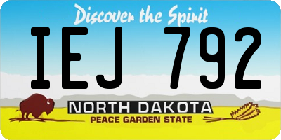 ND license plate IEJ792