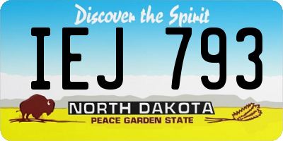 ND license plate IEJ793
