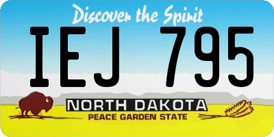 ND license plate IEJ795