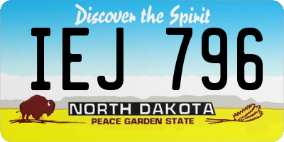 ND license plate IEJ796