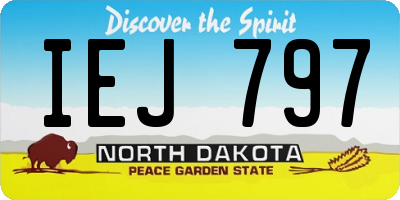 ND license plate IEJ797