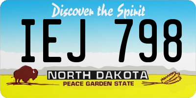 ND license plate IEJ798
