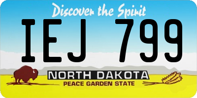 ND license plate IEJ799