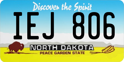 ND license plate IEJ806