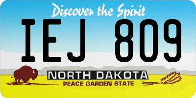 ND license plate IEJ809