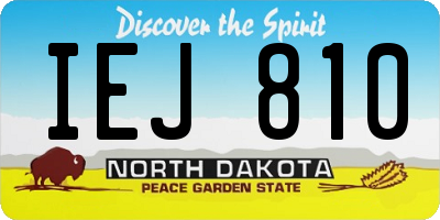 ND license plate IEJ810