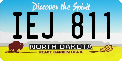 ND license plate IEJ811