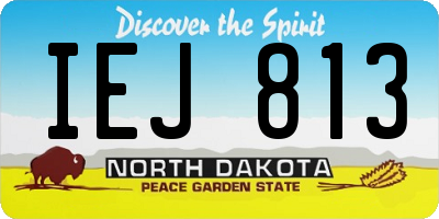 ND license plate IEJ813