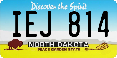 ND license plate IEJ814