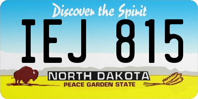 ND license plate IEJ815