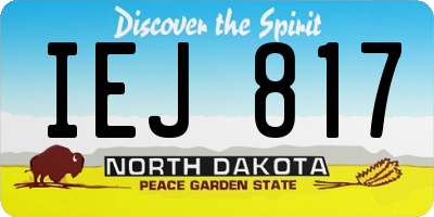 ND license plate IEJ817