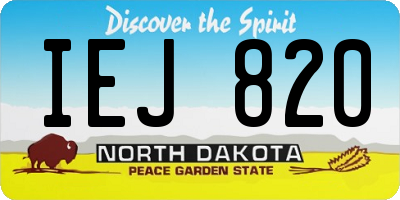 ND license plate IEJ820