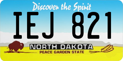 ND license plate IEJ821