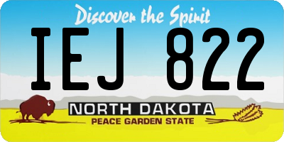 ND license plate IEJ822
