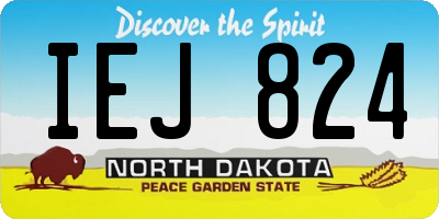 ND license plate IEJ824