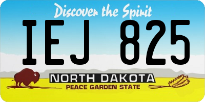 ND license plate IEJ825