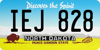 ND license plate IEJ828