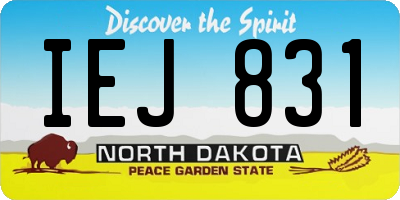ND license plate IEJ831
